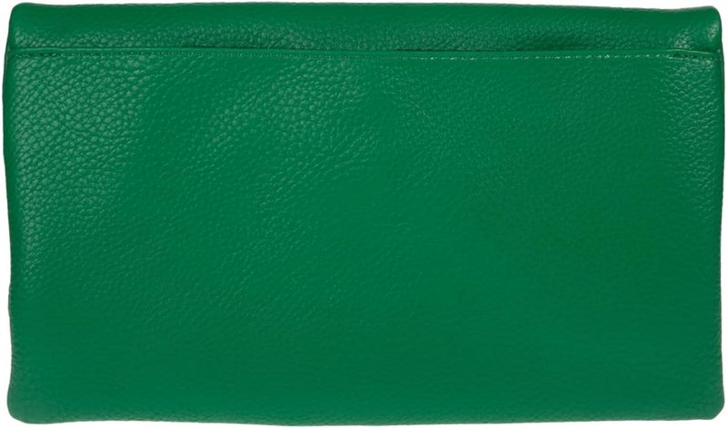 JNB Women's Faux Leather Zipper Foldover Clutch Purse with Tassel - Image 2